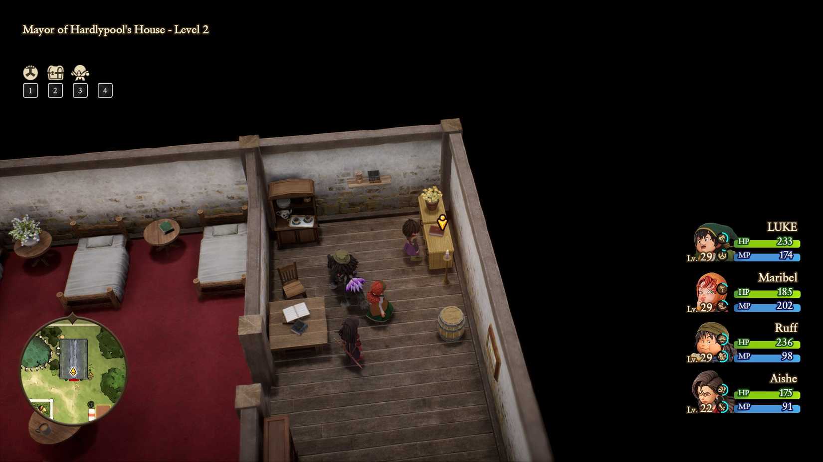 Check each cabinet to find treasure in Dragon Quest VII Reimagined