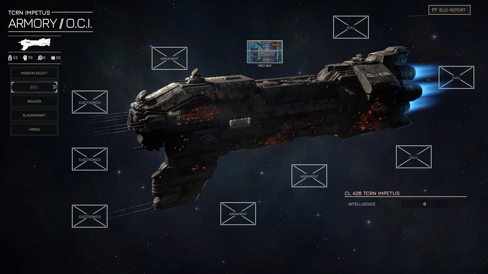 MENACE Impetus Facilities Screen