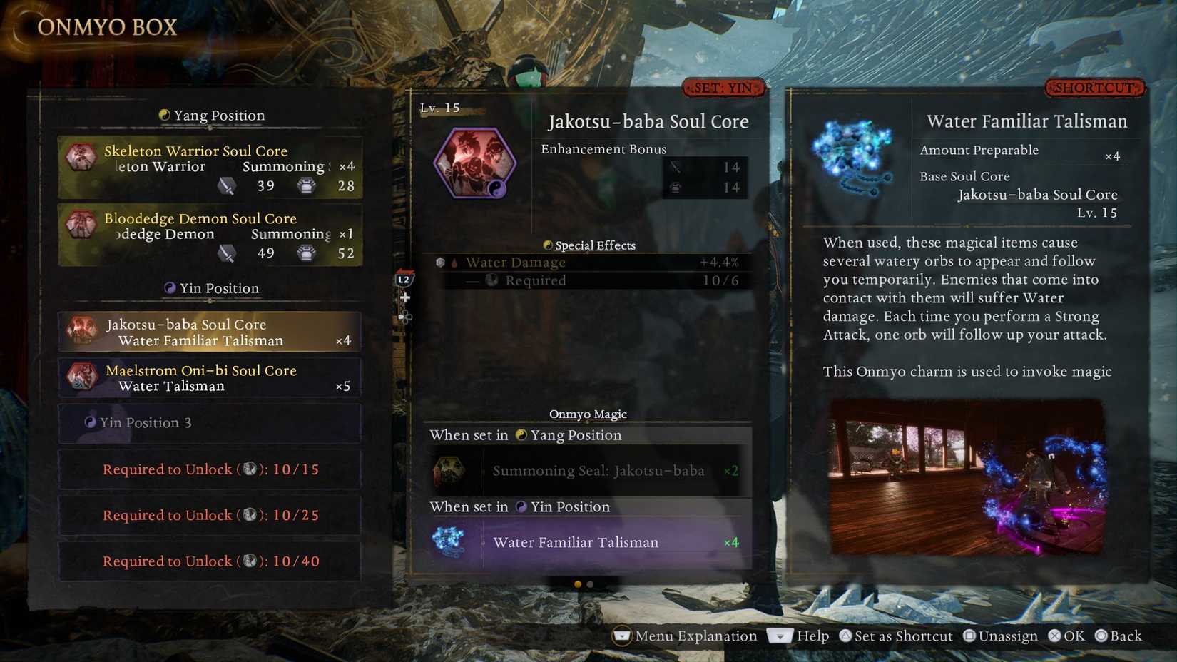 Nioh 3 Water Familiar Talisman