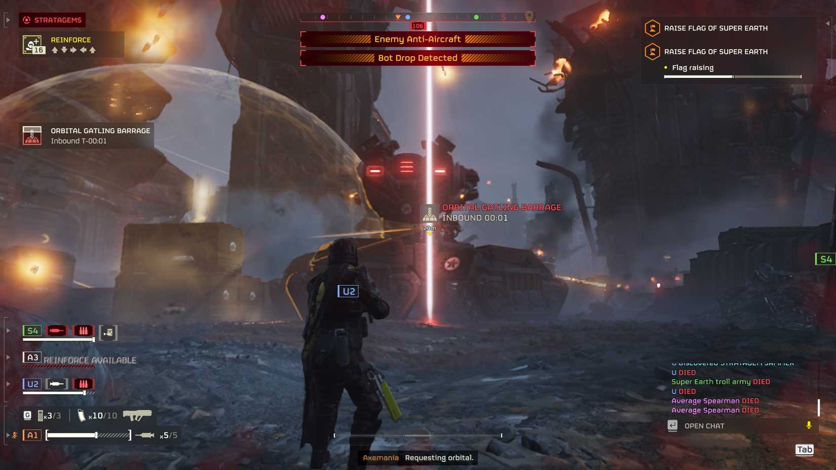 HD2 Vox Engine meets Orbital Gatling Barrage