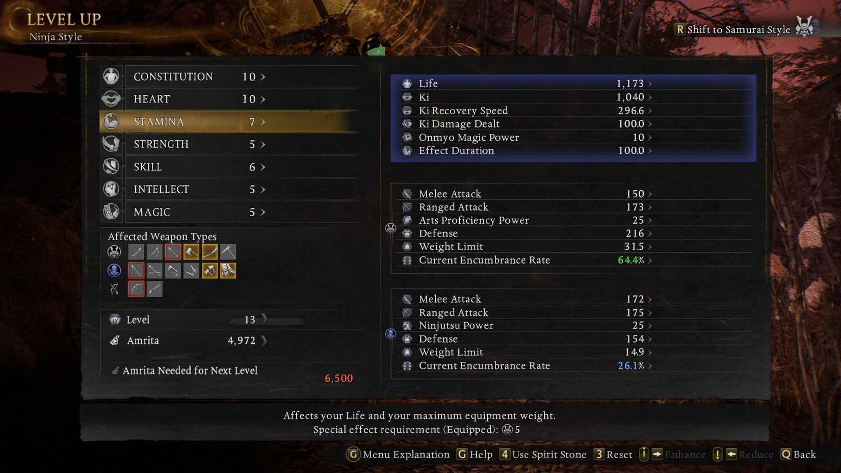 Nioh 3 level up screen