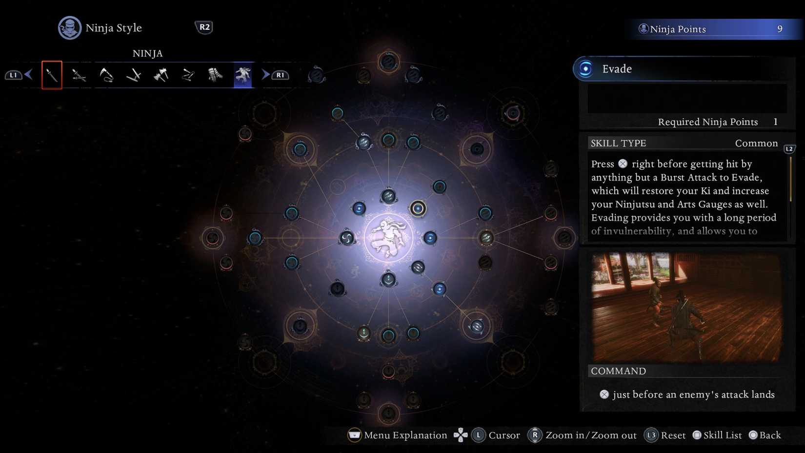 Nioh 3 Ninja Evade Skill