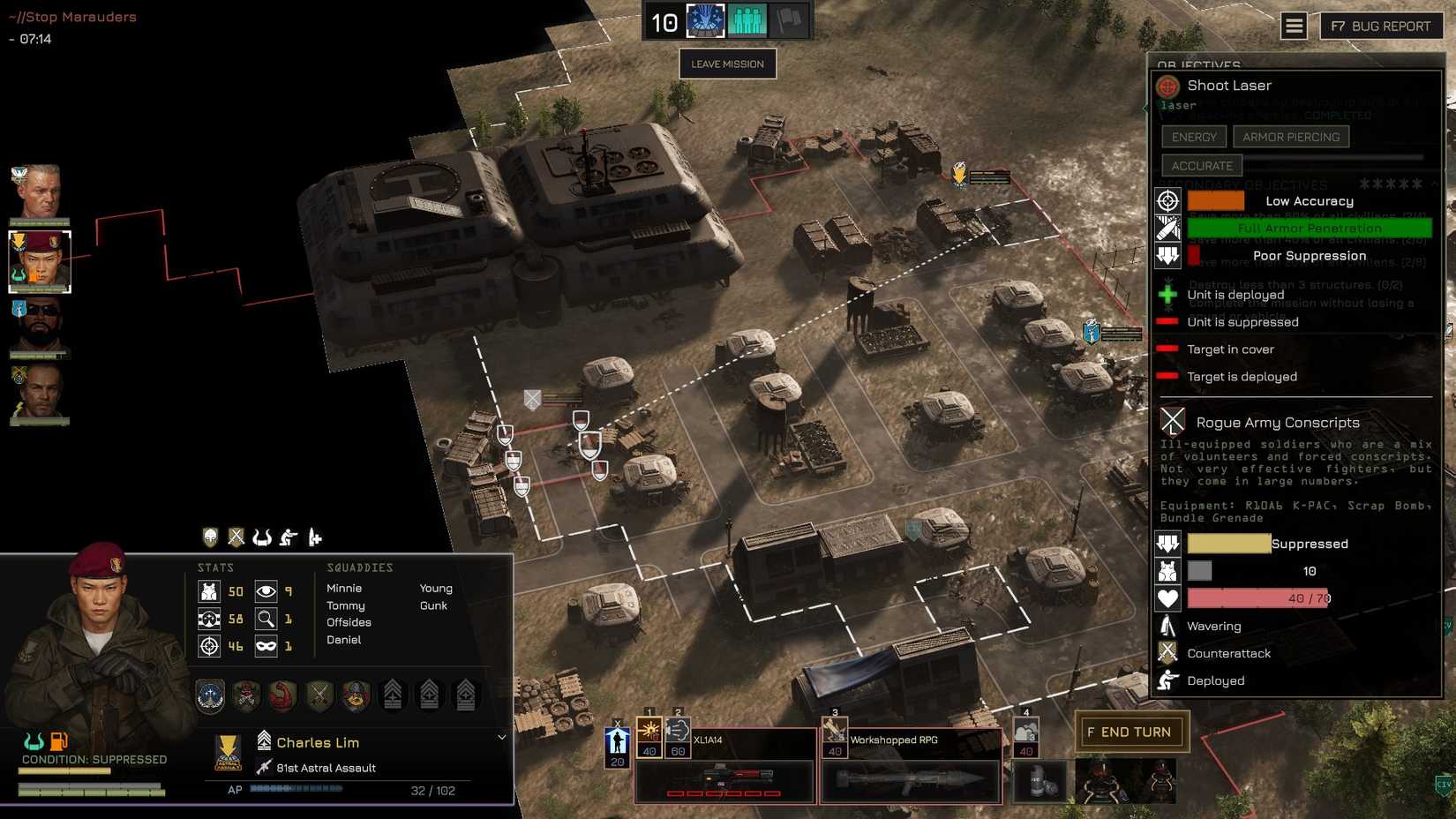 MENACE Targeting enemy unit