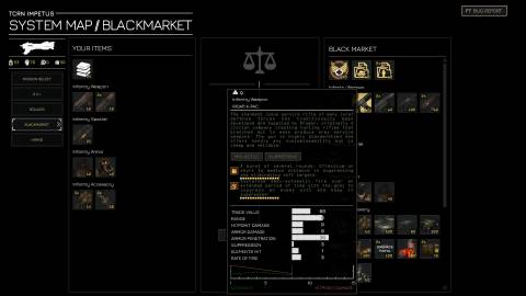 MENACE Black Market screen