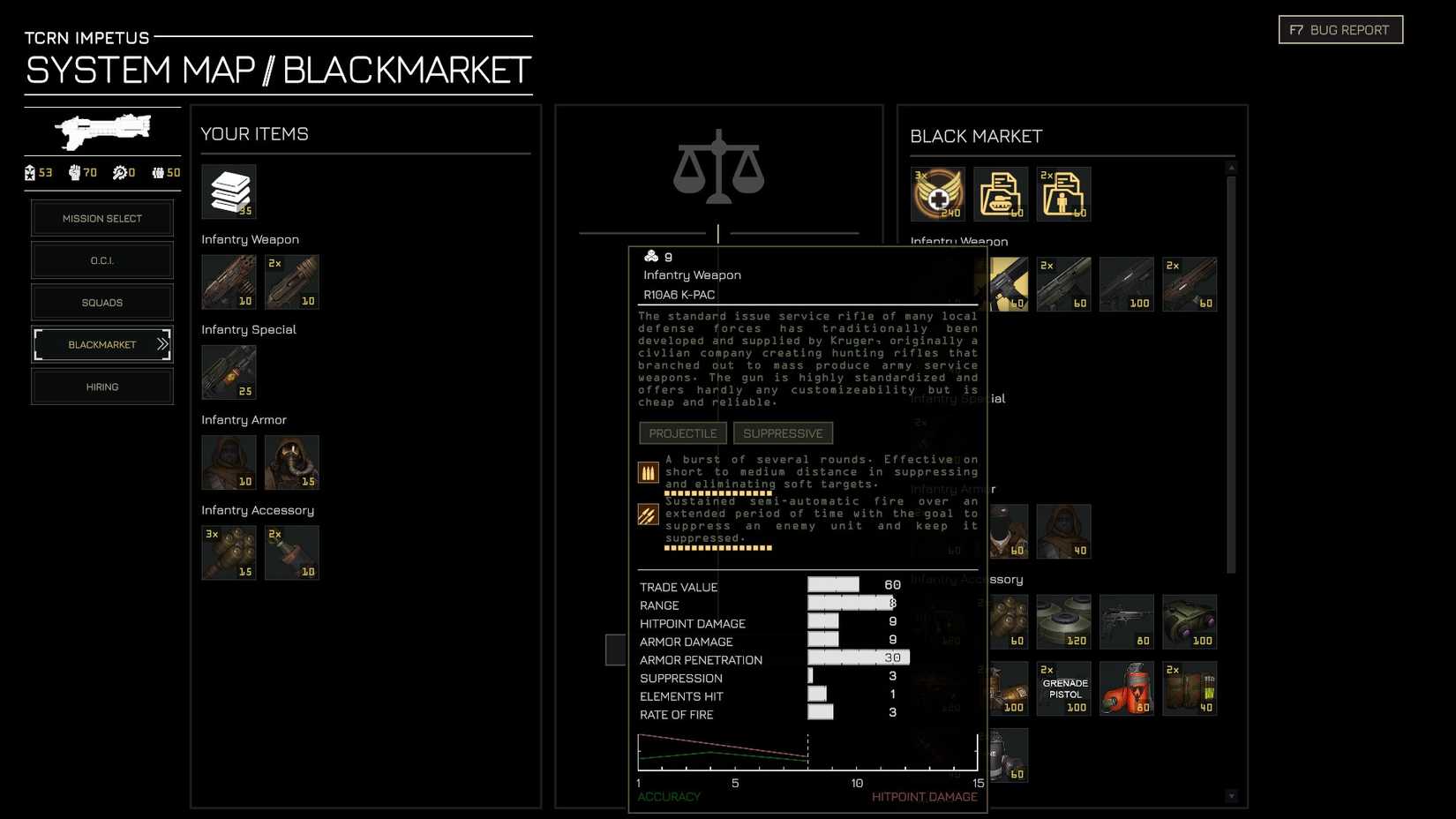 MENACE Black Market screen