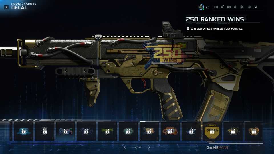 250 Ranked Wins (Large Decal) - Black Ops 7 Ranked Play