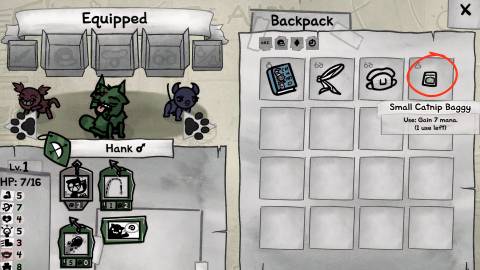 small catnip baggy mewgenics