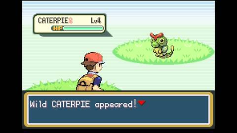 A Caterpie in Viridian Forest