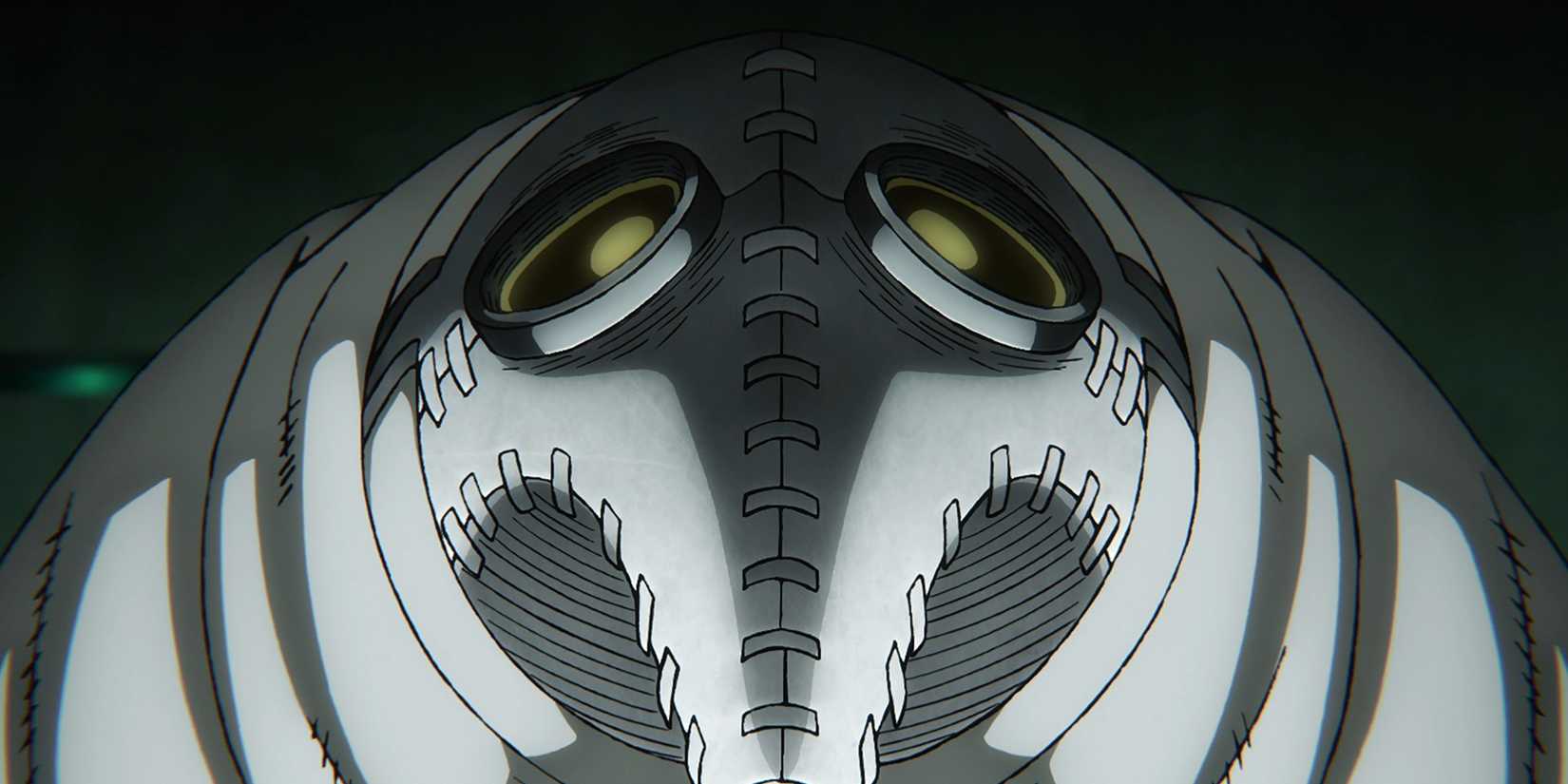 A closeup of Giovanni's face.