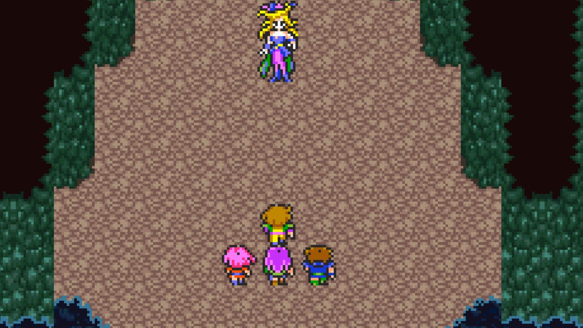 A scene featuring characters in Final Fantasy 5 (SNES)