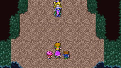 A scene featuring characters in Final Fantasy 5 (SNES)