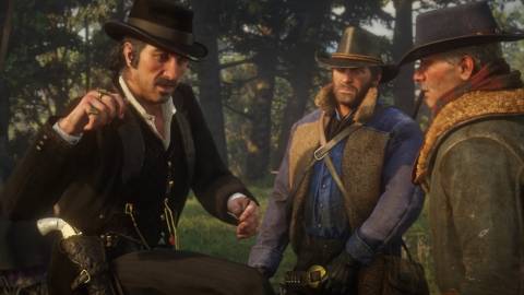 A scene featuring characters in Red Dead Redemption 2