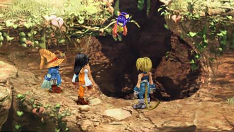 A scene featuring characters meeting Eiko in Final Fantasy 9 (HD)