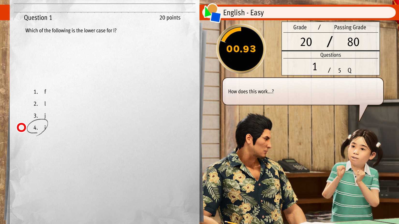 All English Questions & Answers in Yakuza Kiwami 3