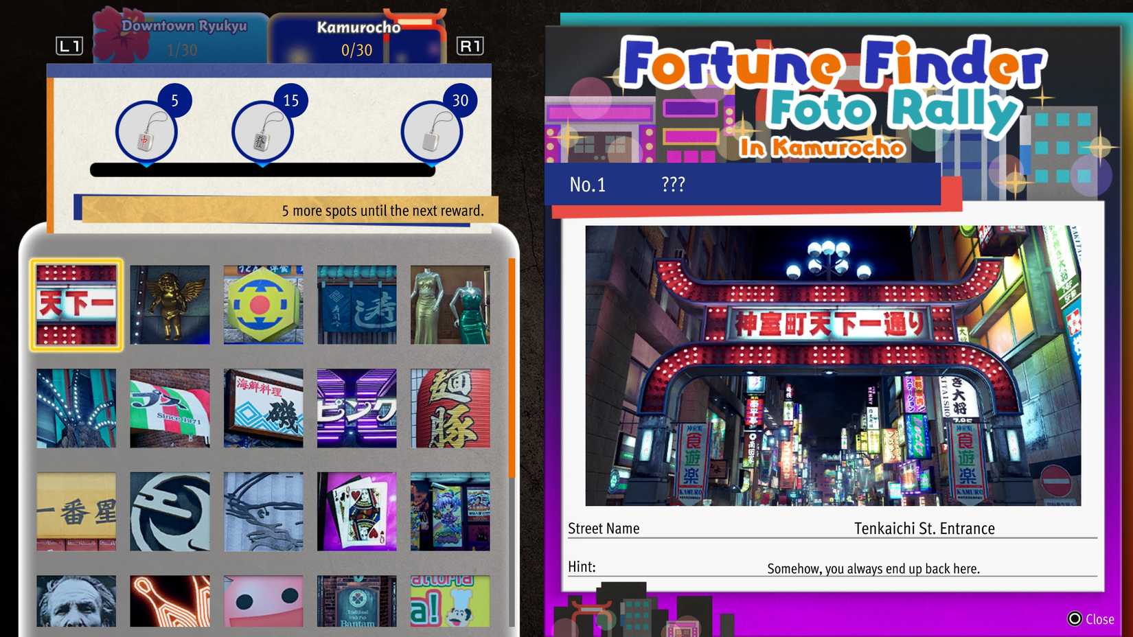 All Kamurocho Fortune Finder Foto Rally Locations in Yakuza Kiwami 3