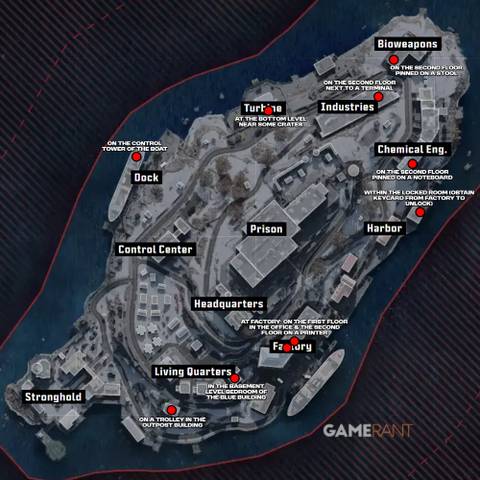 All Rebirth Island Intel Pieces in Warzone