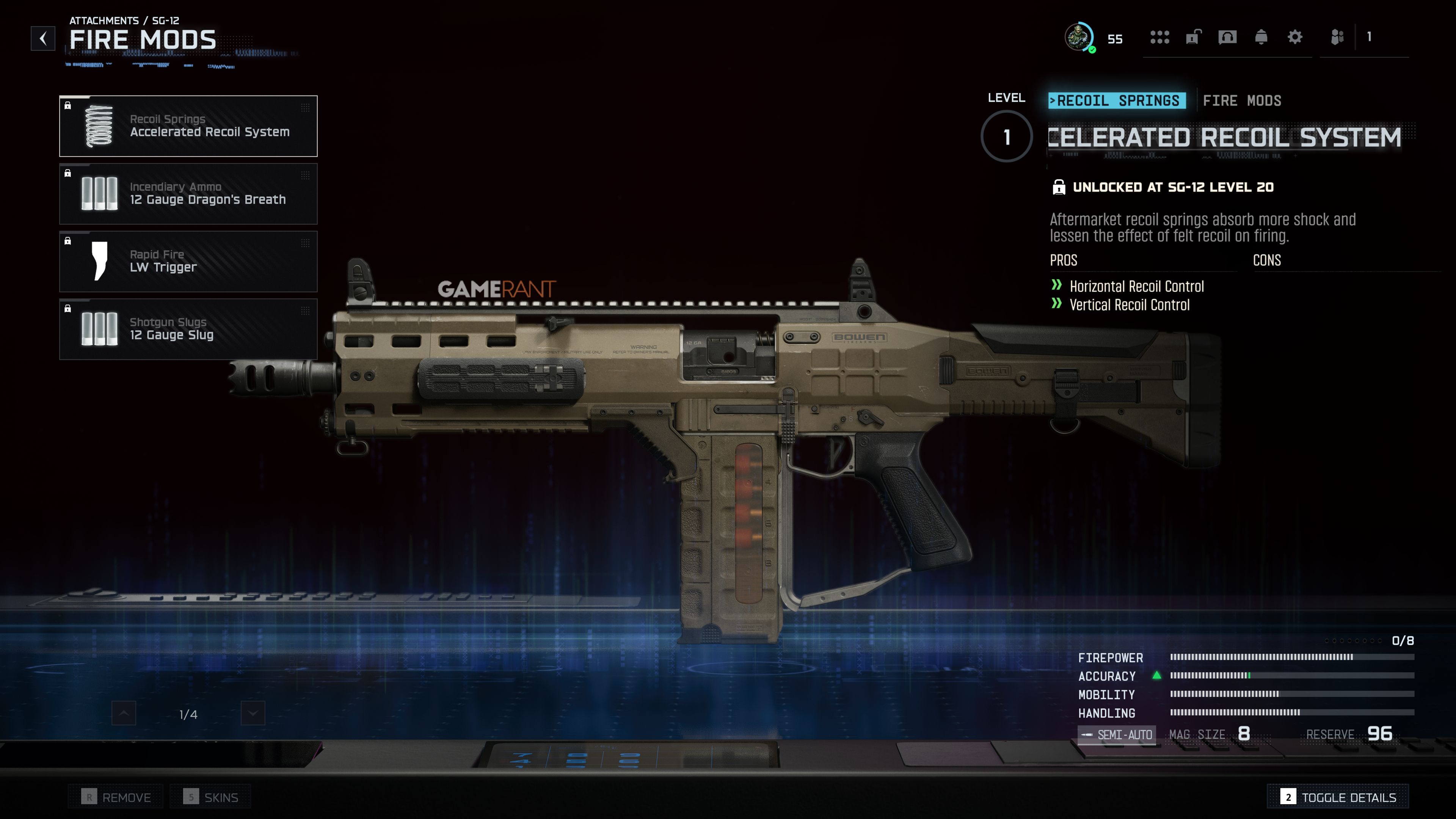 All SG-12 Fire Mods - Black Ops 7