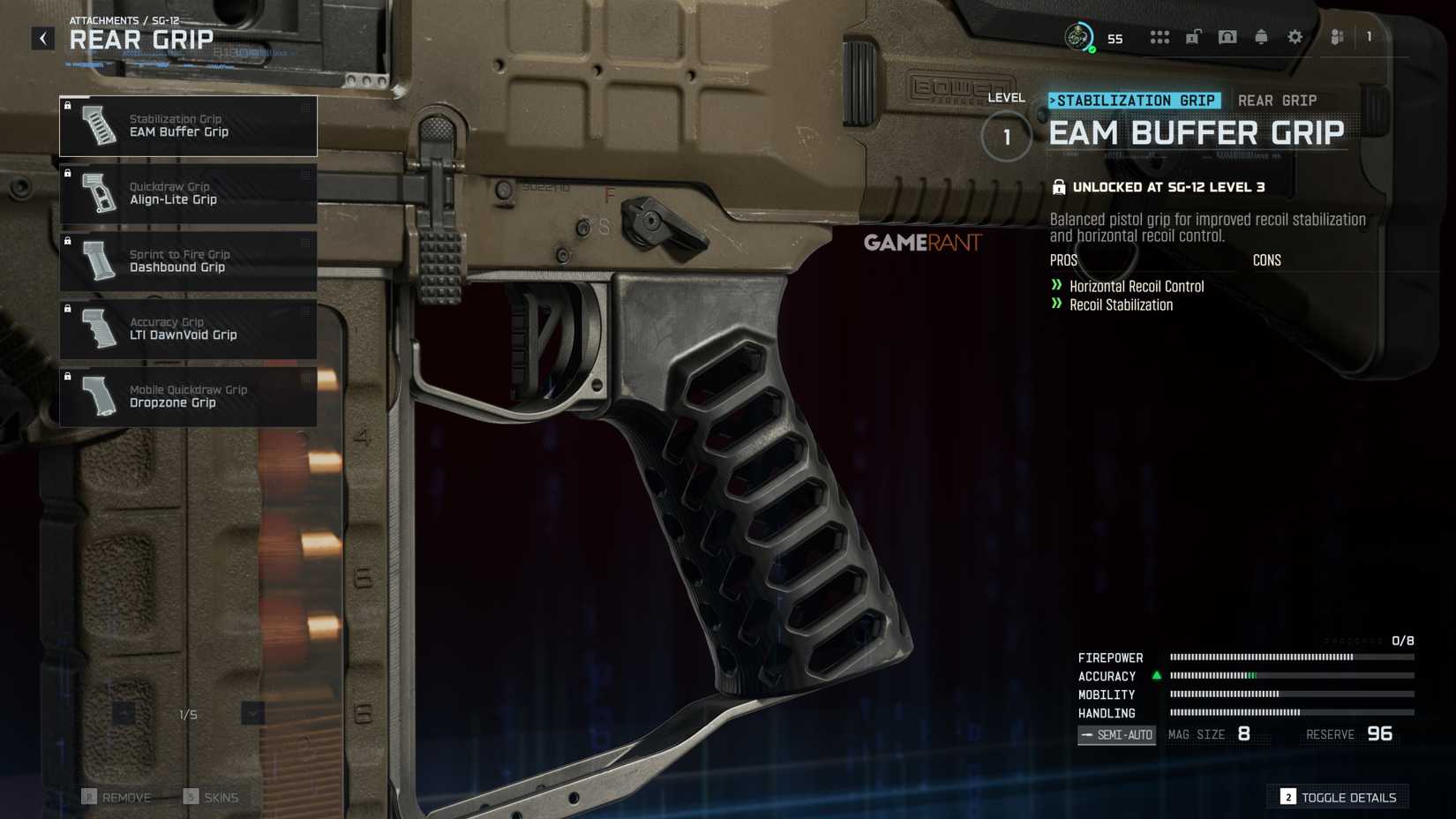 All SG-12 Rear Grips - Black Ops 7