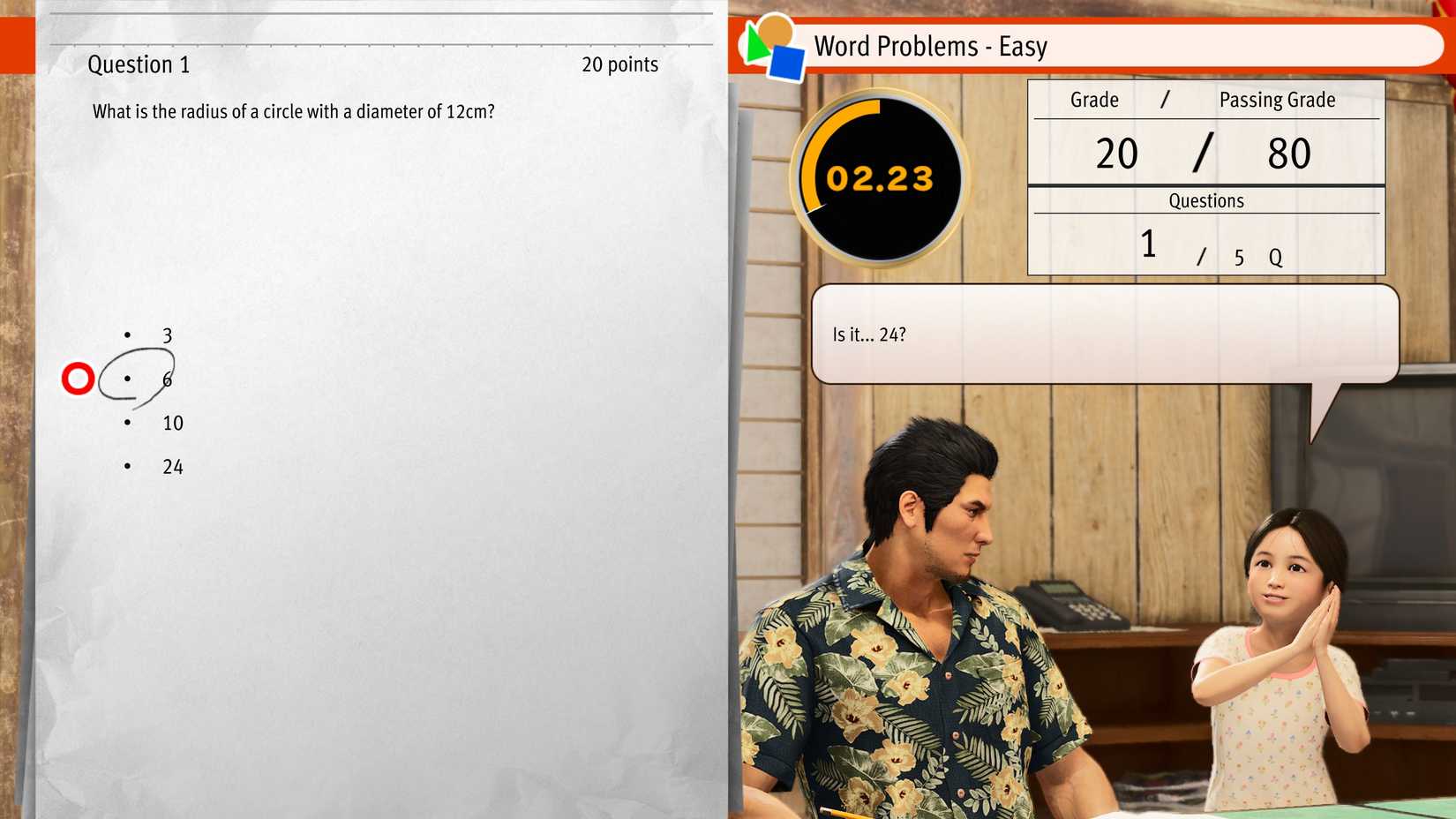 All Word Problems Questions & Answers in Yakuza Kiwami 3