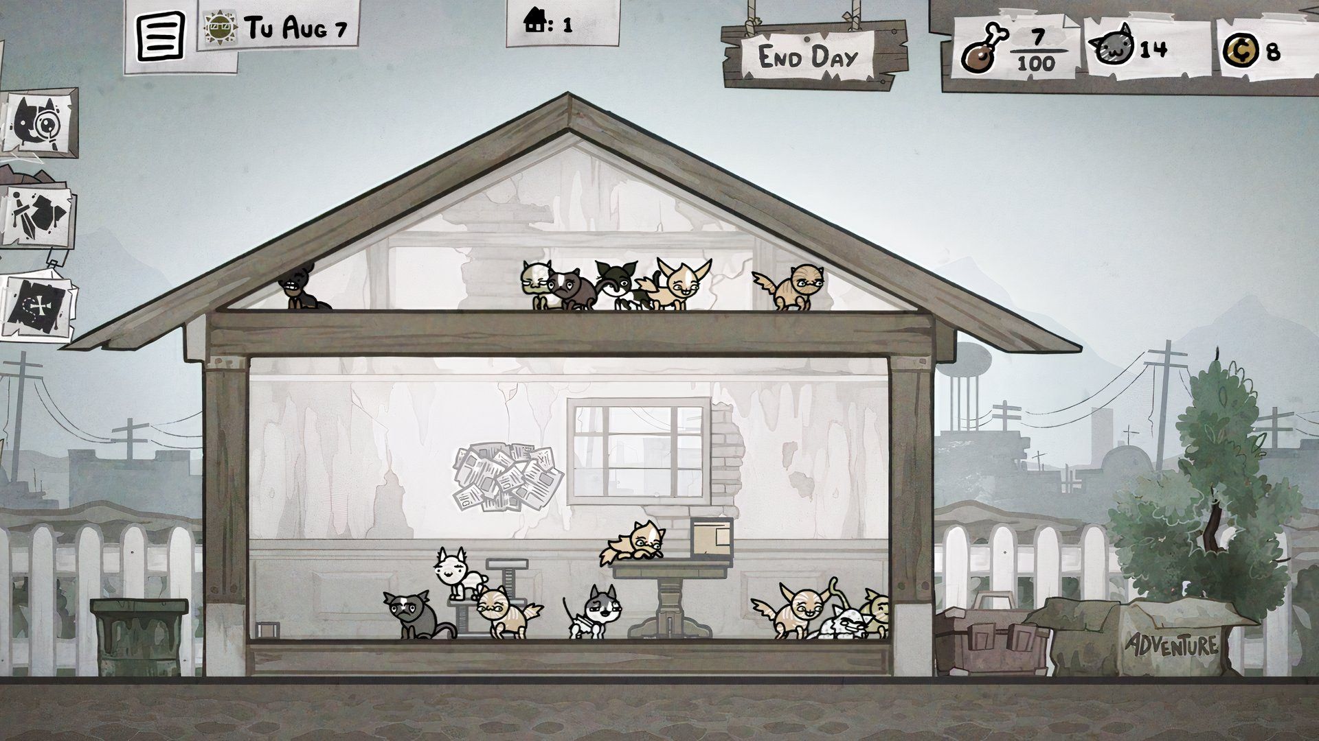 an image showing the daily routine in mewgenics