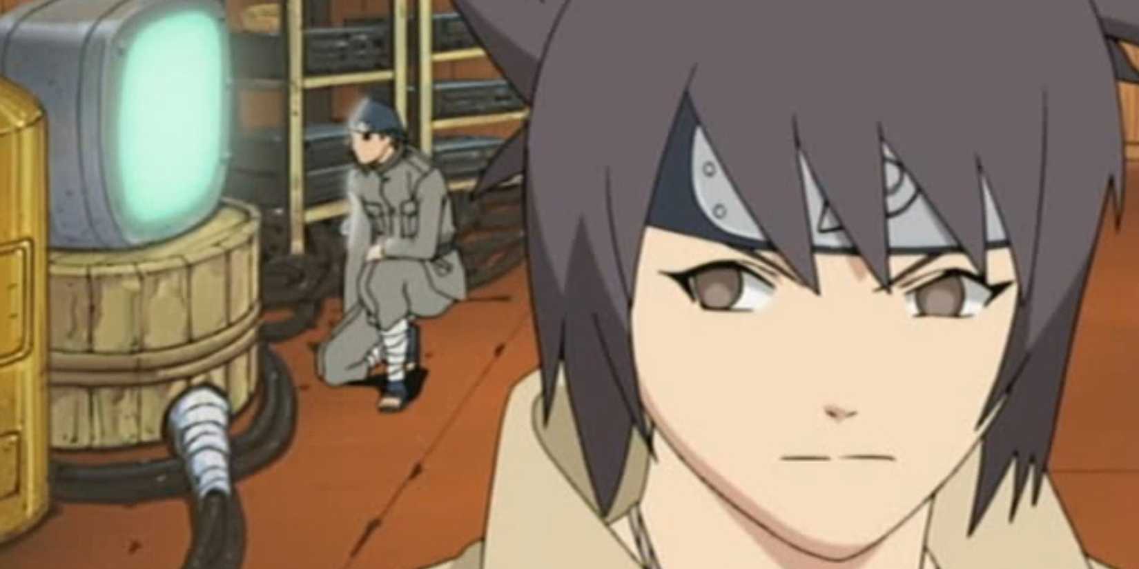 Anko Mitarashi has a TV behind her.