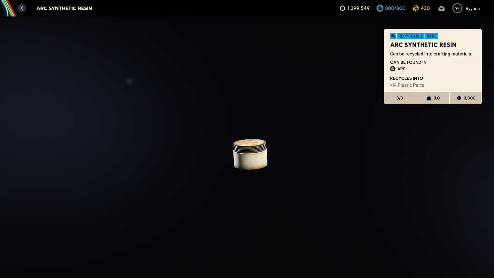 ARC Synthetic Resin ARC Raiders