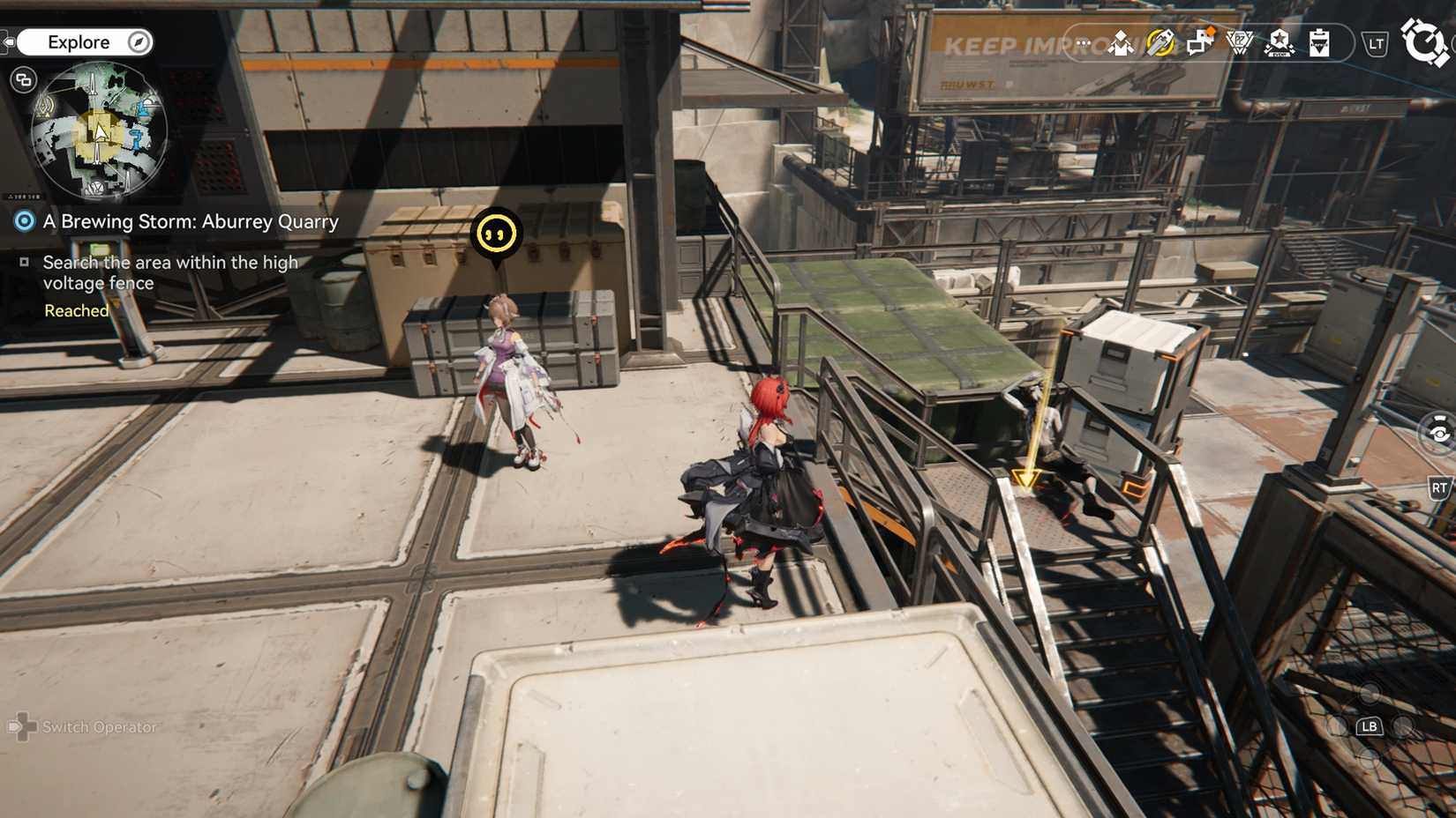 arknights-endfield-a-brewing-storm-aburrey-quarry-quest-where-trigger-location-how-complete-guide-walkthrough - search the area within the voltage fence