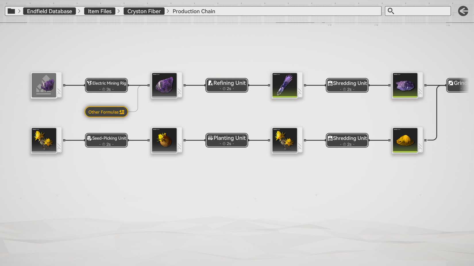 arknights-endfield-how-make-cryston-blueprint-powder-fiber-components - production chain 1