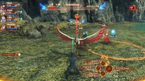 Attacking a bird enemy in Xenoblade Chronicles 3 (2022)