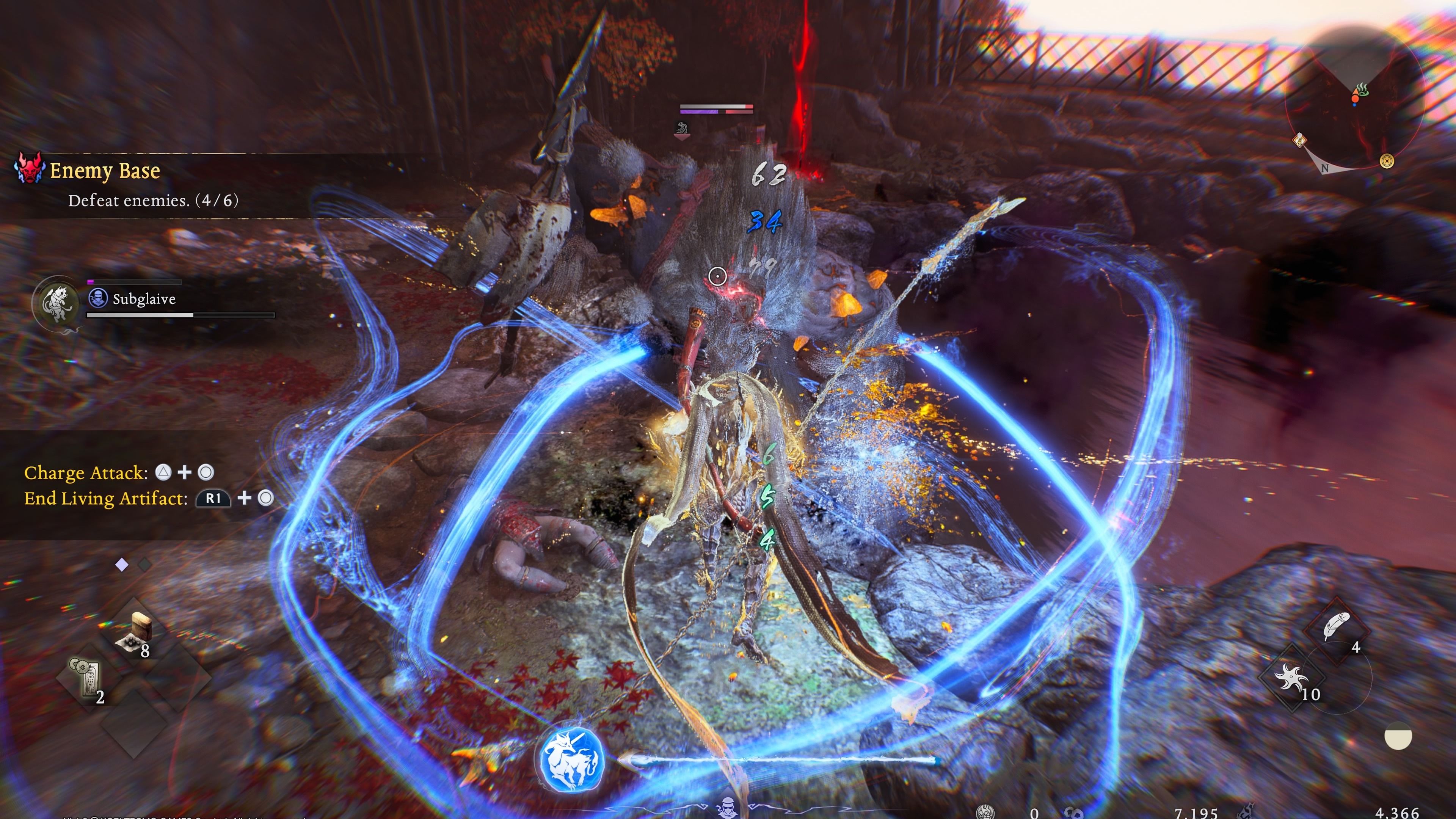 Menyerang musuh dalam bentuk Living Artifact di Nioh 3 PS5