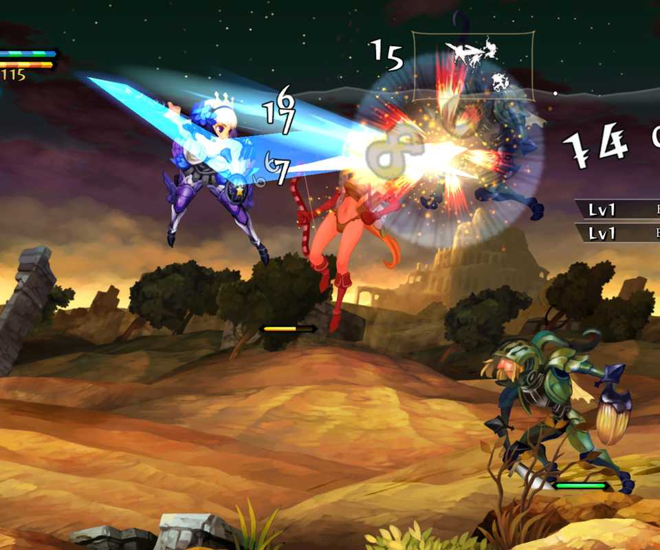 Attacking enemies as Gwen in Odin Sphere Leifthrasir (2016)
