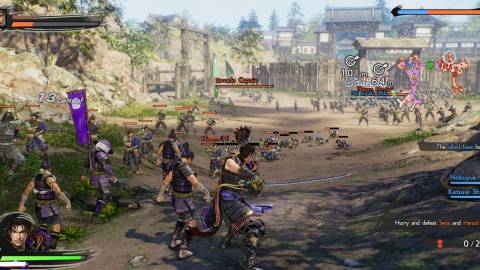 Attacking enemies in Samurai Warriors 5 (2021)