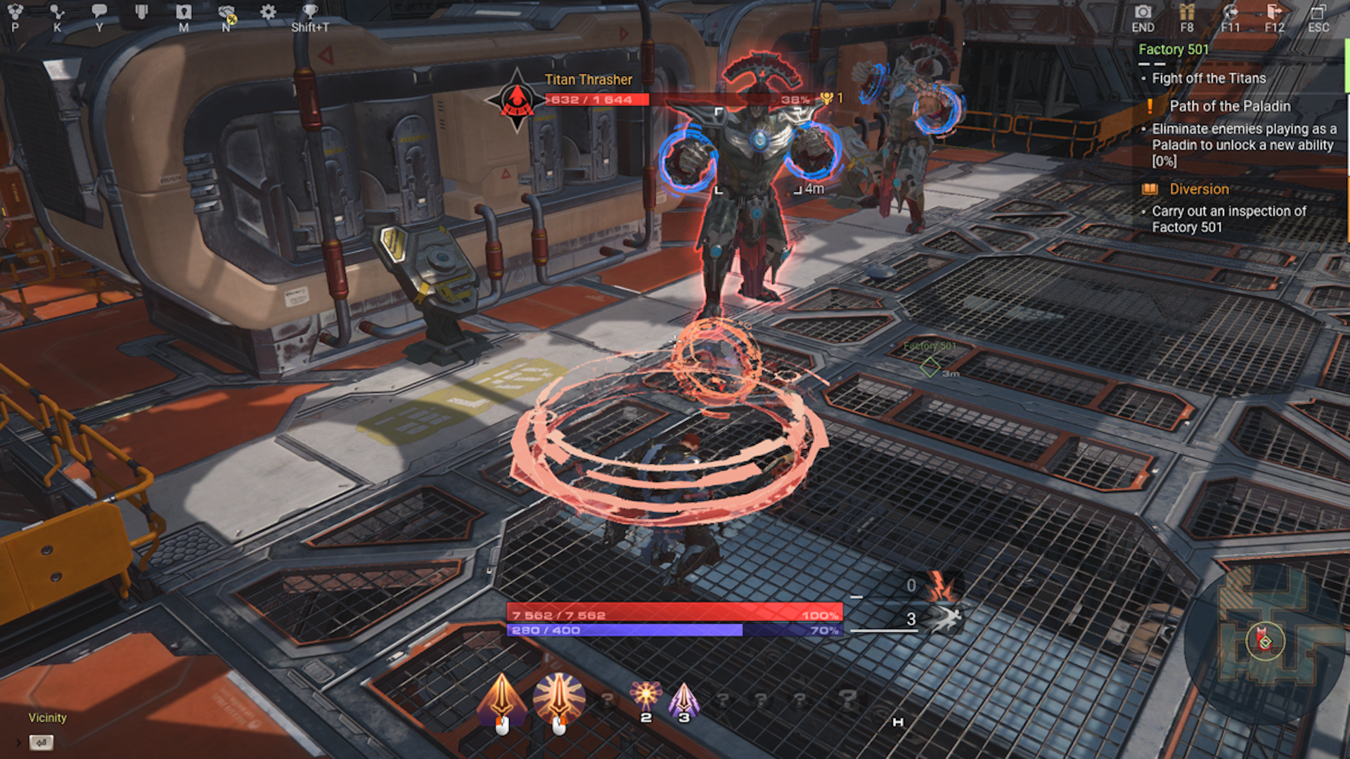 Attacking enemies in Skyforge (2015)