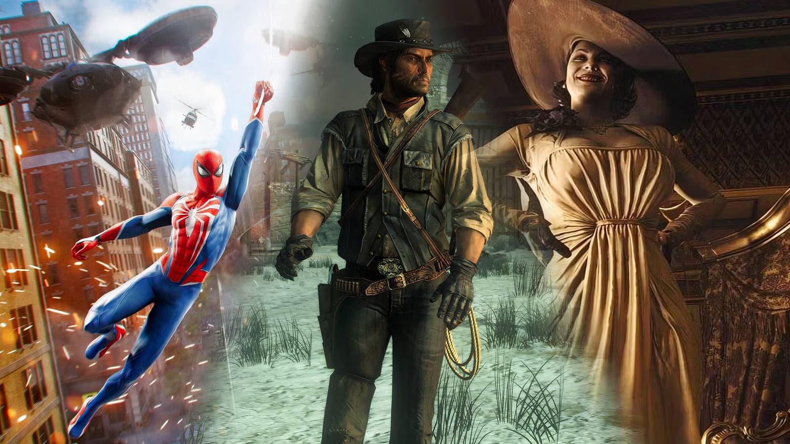 best ps plus extra games, red dead, resident evil village, spiderman