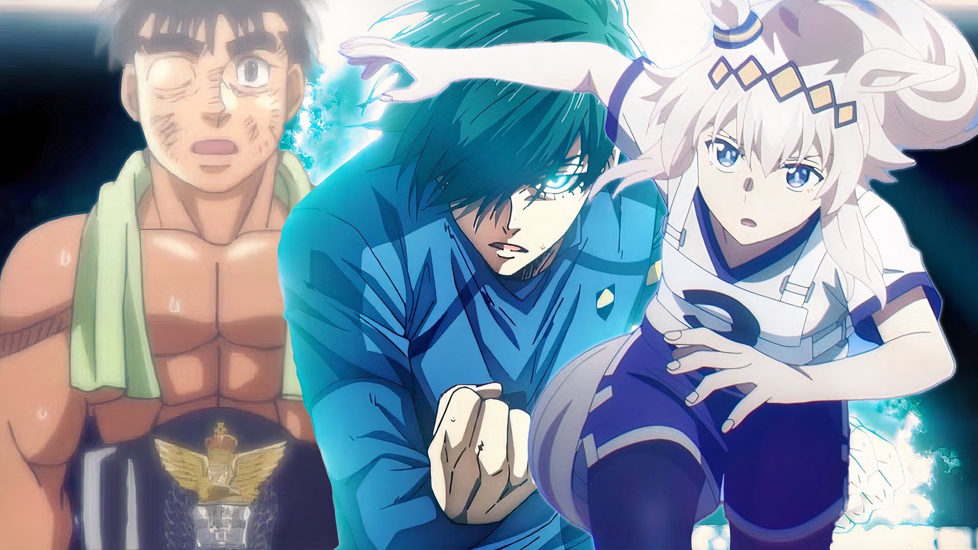best sports anime ever feature image blue lock, ume musume, and hajime no ippo