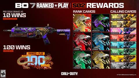 Black Ops 7 Season 2 Ranked Play Seasonal Rewards