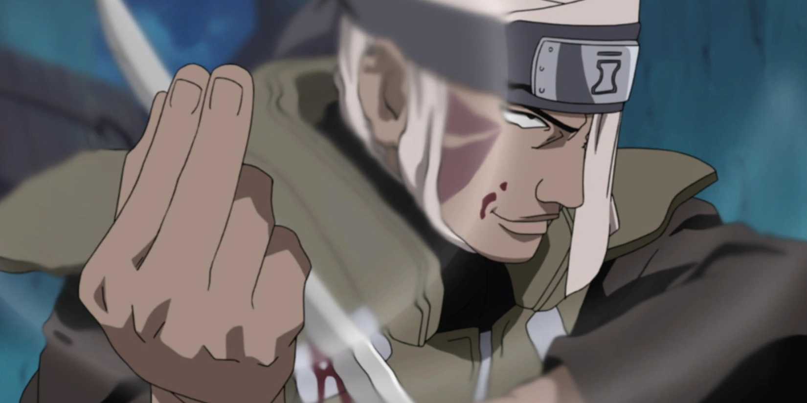 Image of Baki using Blade of Wind in Naruto.