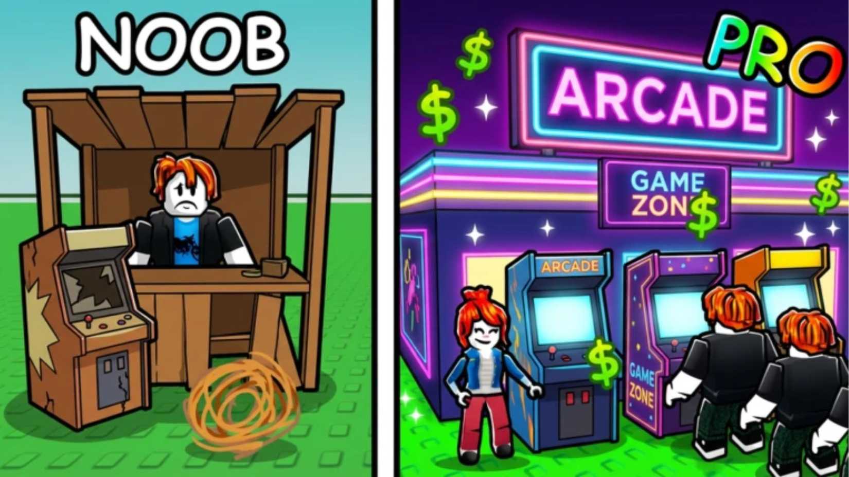 Build an Arcade characters