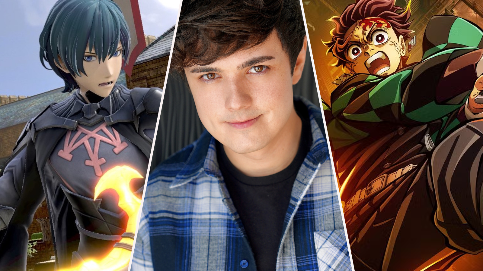 Byleth, Zach Aguilar, and Tanjiro in Demon Slayer Infinity Castle