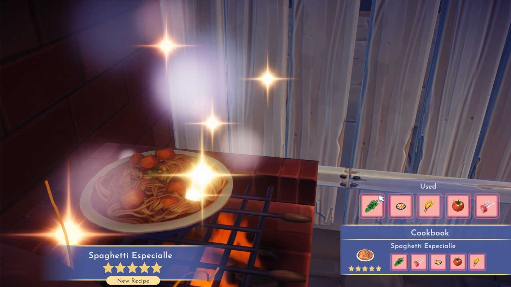 canine courtship cook spaghetti especialle in ddv disney dreamlight valley