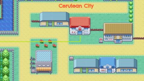 Cerulean City to Route 4 farming zone Pokemon FireRed LeafGreen