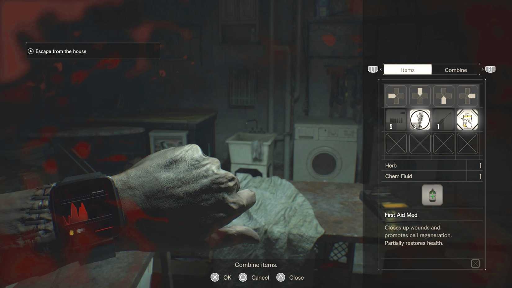 Chem Fluid Crafting Recipes in Resident Evil 7
