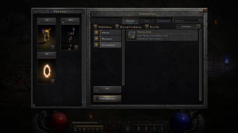 Chronicle Diablo 2 Resurrected rewards and tracker Grial completion (1)