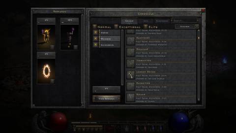 Chronicle Diablo 2 Resurrected rewards and tracker Grial completion (3)