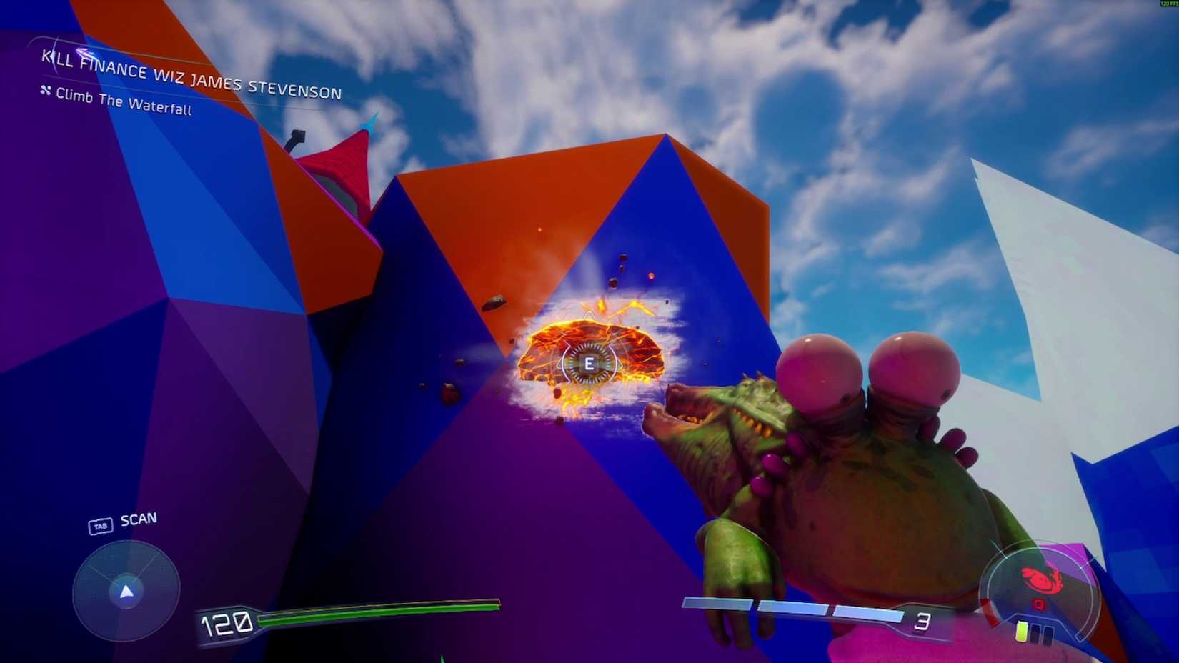 Climb high up the waterfall in life 2 gus disc