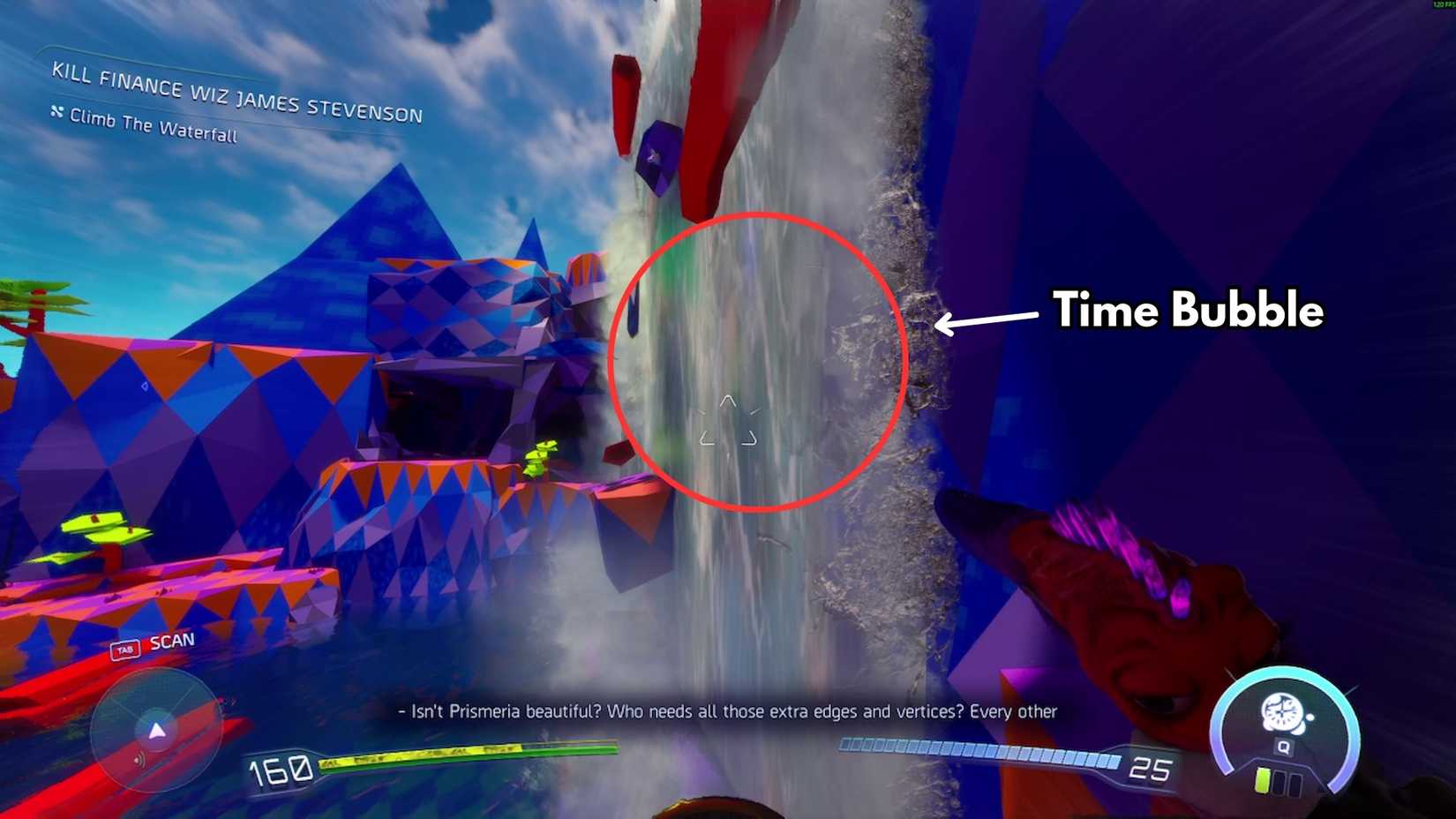 Life 2 Climb high up the waterfall in the Sweezy Time Bubble (2)