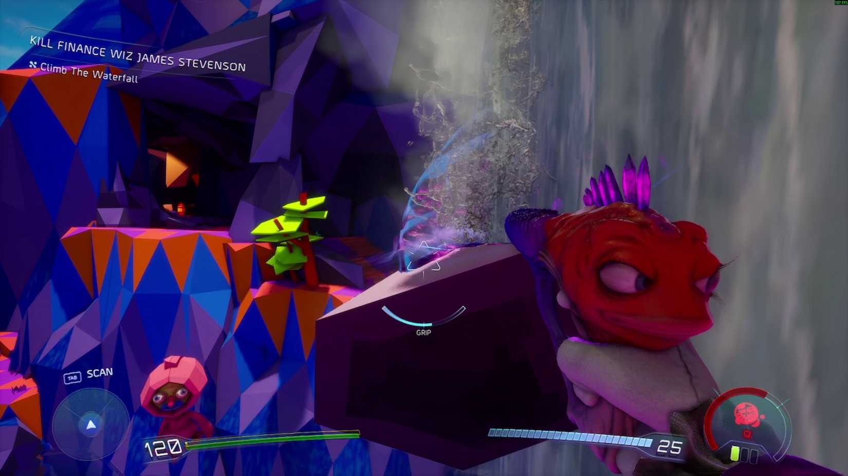 Life 2 Climb high up the waterfall in the Sweezy Time Bubble (3)