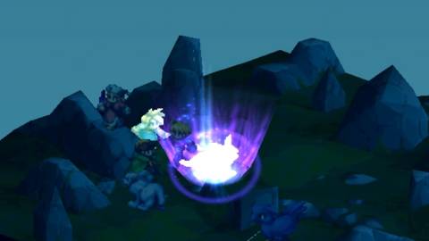 Cloud attacking an enemy in Final Fantasy Tactics (PS1)-1