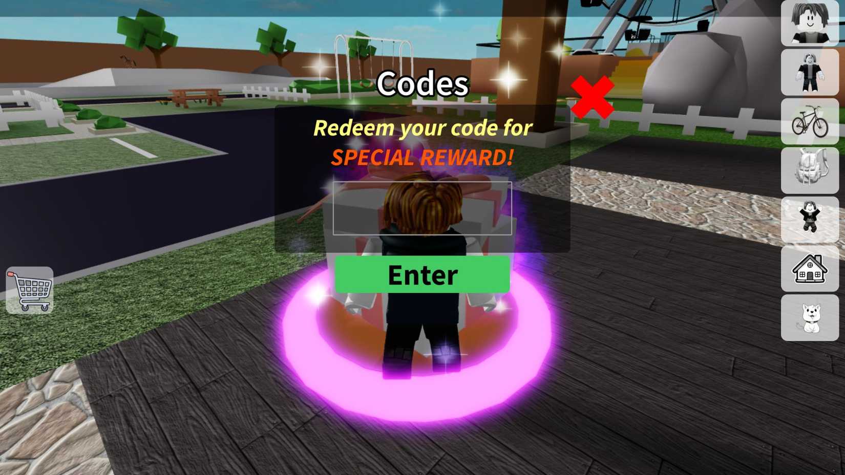 Cozy Town RP the codes tab