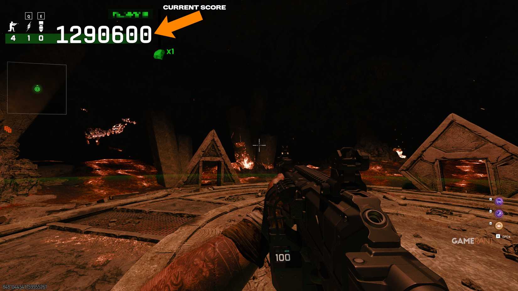 Current score in Dead Ops Arcade - Black Ops 7 Zombies